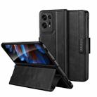 For OPPO Find N2 SULADA All-inclusive Magnetic Snap Flip Leather Phone Case(Black) - 1