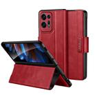 For OPPO Find N2 SULADA All-inclusive Magnetic Snap Flip Leather Phone Case(Red) - 1