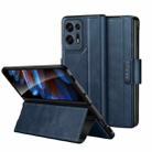 For OPPO Find N2 SULADA All-inclusive Magnetic Snap Flip Leather Phone Case(Blue) - 1