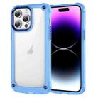 For iPhone 14 Pro Skin Feel TPU + PC Phone Case(Transparent Blue) - 1