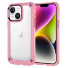 For iPhone 14 Skin Feel TPU + PC Phone Case(Transparent Pink) - 1