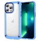 For iPhone 13 Pro Max Skin Feel TPU + PC Phone Case(Transparent Blue) - 1