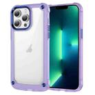 For iPhone 13 Pro Max Skin Feel TPU + PC Phone Case(Transparent Purple) - 1