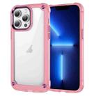 For iPhone 13 Pro Skin Feel TPU + PC Phone Case(Transparent Pink) - 1