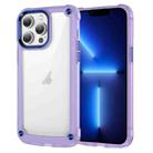 For iPhone 13 Pro Skin Feel TPU + PC Phone Case(Transparent Purple) - 1
