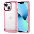 For iPhone 13 Skin Feel TPU + PC Phone Case(Transparent Pink) - 1