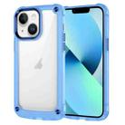 For iPhone 13 Skin Feel TPU + PC Phone Case(Transparent Blue) - 1