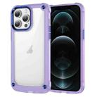 For iPhone 12 Pro Max Skin Feel TPU + PC Phone Case(Transparent Purple) - 1