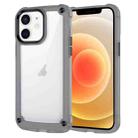 For iPhone 12 Skin Feel TPU + PC Phone Case(Transparent Black) - 1