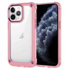 For iPhone 11 Pro Skin Feel TPU + PC Phone Case(Transparent Pink) - 1