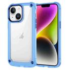 For iPhone 15 Plus Skin Feel TPU + PC Phone Case(Transparent Blue) - 1