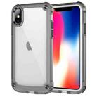 For iPhone X / XS Skin Feel TPU + PC Phone Case(Transparent Black) - 1