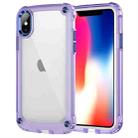 For iPhone X / XS Skin Feel TPU + PC Phone Case(Transparent Purple) - 1