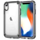 For iPhone XR Skin Feel TPU + PC Phone Case(Transparent Black) - 1