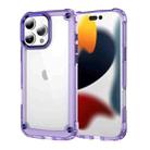 For iPhone 16 Pro Max Skin Feel TPU + PC Phone Case(Transparent Purple) - 1