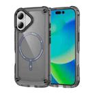 For iPhone 16 Plus Skin Feel TPU + PC Phone Case(Transparent Black) - 1