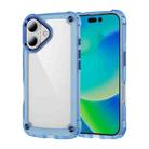 For iPhone 16 Plus Skin Feel TPU + PC Phone Case(Transparent Blue) - 1