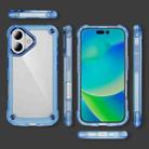 For iPhone 16 Plus Skin Feel TPU + PC Phone Case(Transparent Blue) - 2