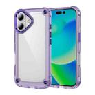 For iPhone 16 Plus Skin Feel TPU + PC Phone Case(Transparent Purple) - 1