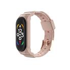 For Xiaomi Mi Band 7 / 6 / 5 Integrated TPU Watch Band(Pink) - 1