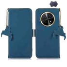 For Huawei Enjoy 60X / Nova Y91 4G Genuine Leather Magnetic RFID Leather Phone Case(Blue) - 1