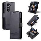 For Samsung Galaxy Z Fold6 5G AZNS Magnetic Calf Texture Flip Leather Phone Case(Black) - 1