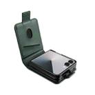 For Samsung Galaxy Z Flip7 5G AZNS Magnetic Calf Texture Flip Leather Phone Case(Dark Green) - 3