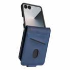 For Samsung Galaxy Z Flip7 5G AZNS Magnetic Calf Texture Flip Leather Phone Case(Dark Blue) - 2