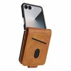 For Samsung Galaxy Z Flip7 5G AZNS Magnetic Calf Texture Flip Leather Phone Case(Light Brown) - 2