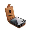 For Samsung Galaxy Z Flip7 5G AZNS Magnetic Calf Texture Flip Leather Phone Case(Light Brown) - 3