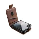 For Samsung Galaxy Z Flip7 5G AZNS Magnetic Calf Texture Flip Leather Phone Case(Dark Brown) - 3
