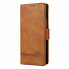 For Samsung Galaxy Z Fold7 5G AZNS Magnetic Calf Texture Flip Leather Phone Case(Light Brown) - 2