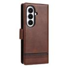 For Samsung Galaxy Z Fold7 5G AZNS Magnetic Calf Texture Flip Leather Phone Case(Dark Brown) - 3