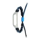 For Xiaomi Mi Band 4 / 3 Silicone Bean Braided Cord Nylon Watch Band(Black Blue) - 1