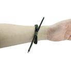 For Xiaomi Mi Band 4 / 3 Silicone Bean Braided Cord Nylon Watch Band(Black Green) - 3
