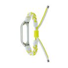 For Xiaomi Mi Band 6 / 5 Silicone Bean Braided Cord Nylon Watch Band(White Yellow) - 2