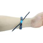 For Xiaomi Mi Band 6 / 5 Silicone Bean Braided Cord Nylon Watch Band(Black Blue) - 3