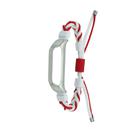 For Xiaomi Mi Band 7 Silicone Bean Braided Cord Nylon Watch Band(White Red) - 1