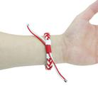 For Xiaomi Mi Band 7 Silicone Bean Braided Cord Nylon Watch Band(White Red) - 3
