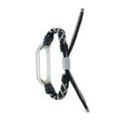 For Xiaomi Mi Band 7 Silicone Bean Braided Cord Nylon Watch Band(Black Grey) - 1