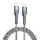 DUZZONA A1 PD 20W Type-C to 8 Pin Fast Charging Data Cable, Length:3m(Grey) - 1