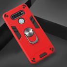 For LG K51 / Q51 2 in 1 Armour Series PC + TPU Protective Case with Ring Holder(Red) - 2