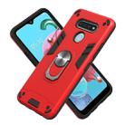 For LG K51 / Q51 2 in 1 Armour Series PC + TPU Protective Case with Ring Holder(Red) - 3