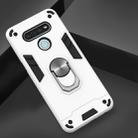 For LG K51 / Q51 2 in 1 Armour Series PC + TPU Protective Case with Ring Holder(Silver) - 2