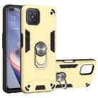 For OPPO A92s 2 in 1 Armour Series PC + TPU Protective Case with Ring Holder(Gold) - 1