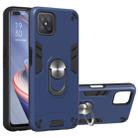 For OPPO A92s 2 in 1 Armour Series PC + TPU Protective Case with Ring Holder(Royal Blue) - 1