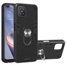 For OPPO A92s 2 in 1 Armour Series PC + TPU Protective Case with Ring Holder(Black) - 1