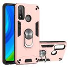 For Huawei P Smart(2020) 2 in 1 Armour Series PC + TPU Protective Case with Ring Holder(Rose Gold) - 1