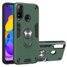 For Huawei Honor Play 4T 2 in 1 Armour Series PC + TPU Protective Case with Ring Holder(Dark Green) - 1