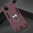 For Huawei Y5P(2020) 2 in 1 Armour Series PC + TPU Protective Case with Ring Holder(Wine Red) - 2